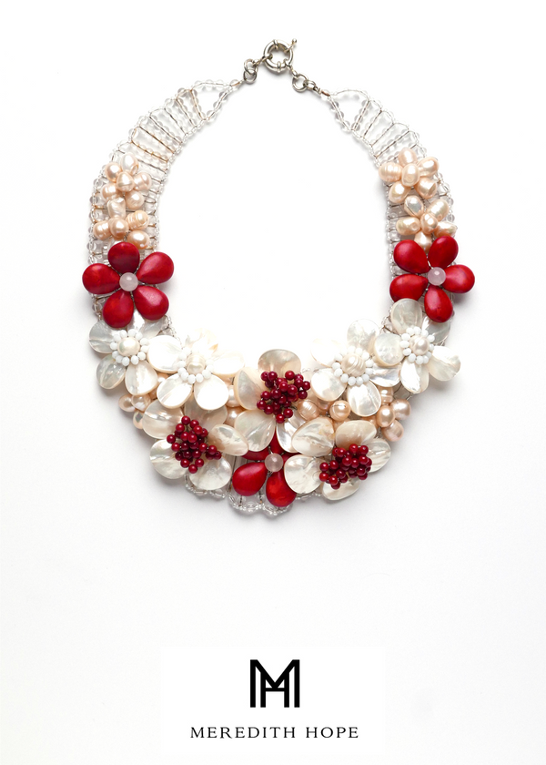 Pearl Cluster Necklace