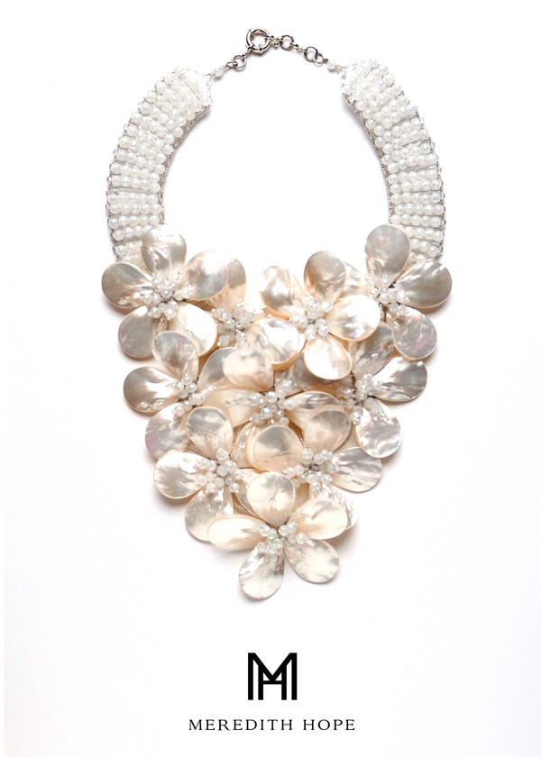 Mother of Pearl Wrapped in Beads
