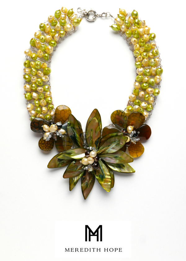 Abalone with Dyed Freshwater Pearl